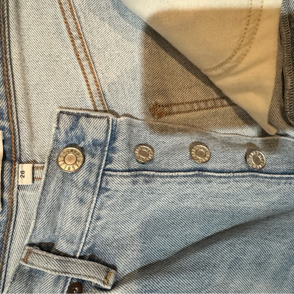 Agolde Light Wash Straight Leg Jeans - Picture 5 of 7